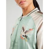 Suikajan - Geborduurde Bomber - Zwart - 100% Polyester