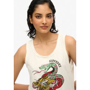 Superdry - Neo Trad Tattoo Scoop - Mouwloos T-shirt - 100% Katoen