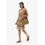 Superdry - Zigzag - Korte Jurk - Slim Fit - Geribbelde Details