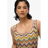 Superdry - Zigzag - Korte Jurk - Slim Fit - Geribbelde Details