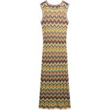 Superdry - Zig Zag Knit Midi Jurk - Slim Fit - Gehaakt Materiaal