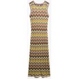 Superdry - Zig Zag Knit Midi Jurk - Slim Fit - Gehaakt Materiaal