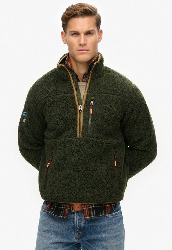 Superdry - Outdoor Half Zip - Sweatshirt - Grijs - Katoen