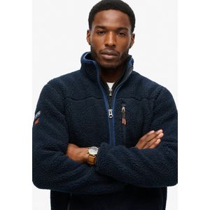 Superdry - Outdoor fleecetrui met halve rits - Heren - Truien
