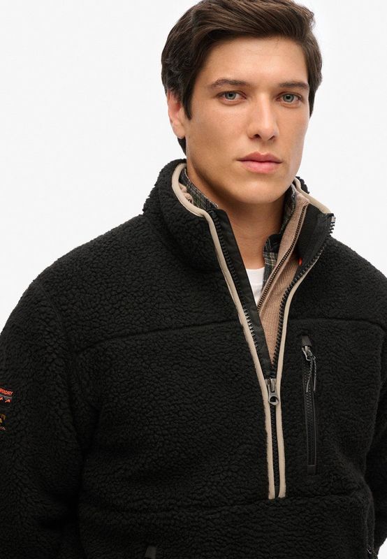 Superdry - Outdoor Half Zip Sweatshirt - Grijs - Katoen