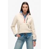Superdry - Outdoor Half Zip Fleece - Ecru - Dames Trui