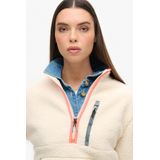 Superdry - Outdoor Half Zip Fleece - Ecru - Dames Trui