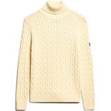 Dames trui met gedraaide structuur en rolkraag Superdry