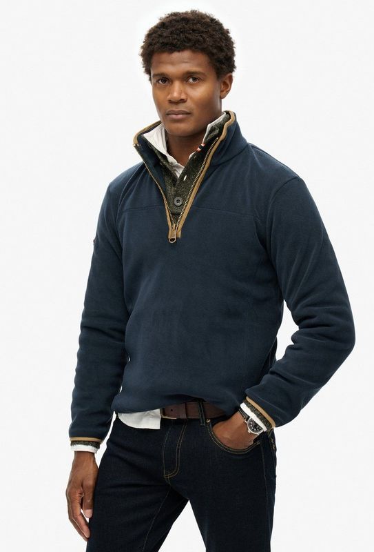 Superdry - M2014151A - Skipully - Marineblauw - Gerecycled Polyester - Duurzaam