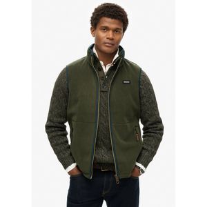 Superdry - Estate Fleece Gilet - Groen - Gerecycled Polyester - Duurzaam