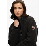 Superdry - Active Fleecejack - Zwart - Volledige Rits - Gerecycled Polyester - Duurzaam