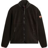 Superdry - Active Fleecejack - Zwart - Volledige Rits - Gerecycled Polyester - Duurzaam