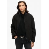 Superdry - Active Fleecejack - Zwart - Volledige Rits - Gerecycled Polyester - Duurzaam