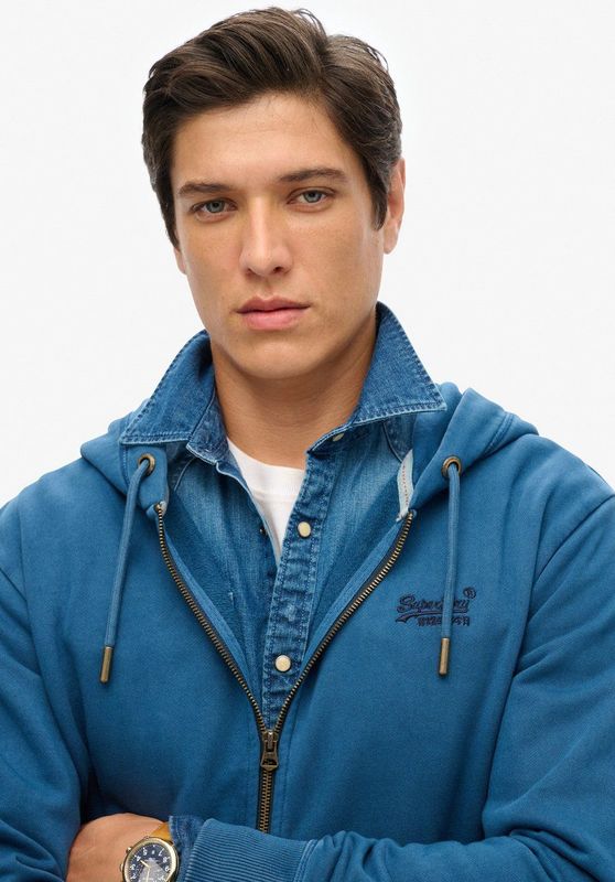 Superdry - Essential Logo Washed - Sweatshirt - Met Rits
