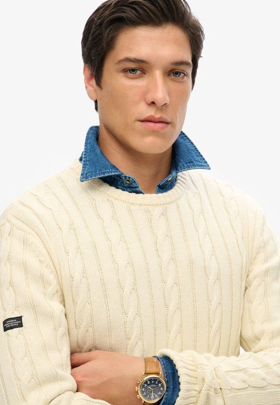 Superdry - Classic Cable - Gebreide Trui - Biologisch Katoen