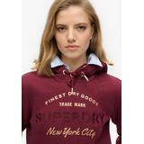 Superdry - Luxe Metallic Logo Hoodie - Gevoerd - Relaxed Fit