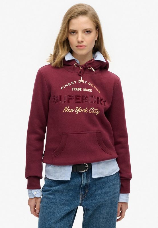 Superdry - Luxe Metallic Logo Hoodie - Gevoerd - Relaxed Fit