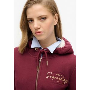 Superdry - Luxe Hoodie - Dames - Met Metallic Logo en Rits