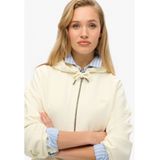 Superdryvoor vrouwen. W2012350A Studios grijs zip-up sweatshirt (XL), Casual, Gerecycled polyester, Duurzaam