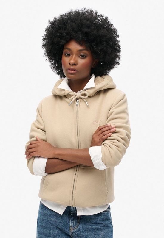 Superdry - Borg Lined Sweatshirt - Met Rits