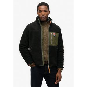 Superdry - Vintage Retro Full Zip Fleece - Groen - Gerecycled Polyester