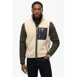 Superdry Bodywarmer Vintage Retro Fleece Beige heren