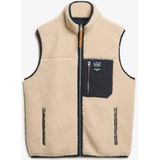 Superdry Bodywarmer Vintage Retro Fleece Beige heren