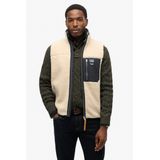 Superdry Bodywarmer Vintage Retro Fleece Beige heren