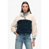 Superdry - Super Soft Printed Henley - Sweatshirt - Navy Terry Print