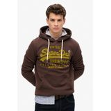 SUPERDRY - VL Tonal Hoodie - Zwart - Katoen