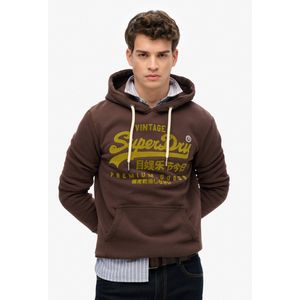 SUPERDRY - VL Tonal Hoodie - Zwart - Katoen
