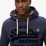 Superdry - VL Tonal Relaxed Fit Hoodie - Groen - Katoen