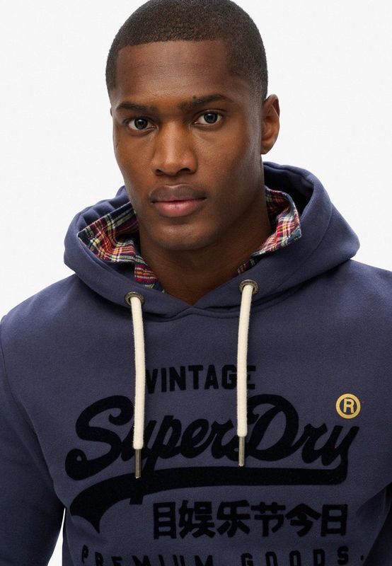 Superdry - VL Tonal Relaxed Fit Hoodie - Groen - Katoen