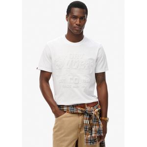Superdry - Workwear Embossed T-Shirt - Zwart - 100% Katoen