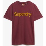 Superdry - Classic Core Logo Shadow T-shirt - Zwart - 100% Biologisch Katoen