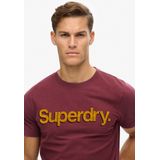 Superdry - Classic Core Logo Shadow T-shirt - Zwart - 100% Biologisch Katoen