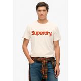 Superdry - T-shirt - Oatmeal Beige - 100% Organisch Katoen