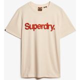 Superdry - T-shirt - Oatmeal Beige - 100% Organisch Katoen