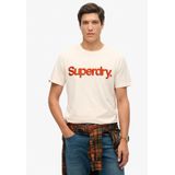 Superdry - T-shirt - Oatmeal Beige - 100% Organisch Katoen
