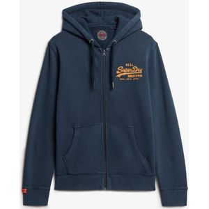 Superdry - Vintage Logo Hoodie - Grijs - Katoen/Gerecycled Polyester