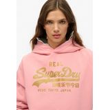 Superdry - Vintage Logo Rhinestone Hoodie - Relaxte Pasvorm