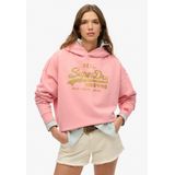 Superdry - Vintage Logo Rhinestone Hoodie - Relaxte Pasvorm