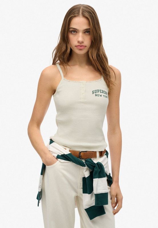 Superdry - Athletic Essentials - Dames Knoop Top - Met Patroon