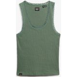 Superdry - Vintage - Tanktop - Slim Fit - Mouwloos - Met Kanten Rand