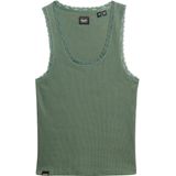 Superdry - Vintage - Tanktop - Slim Fit - Mouwloos - Met Kanten Rand