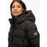 Hooded sports puffer jacket