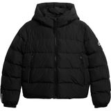 Hooded sports puffer jacket