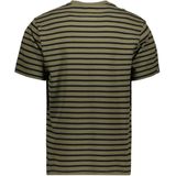 Superdry - Merchant Stripe Tee - T-shirt - Olijf Groen - Regular Fit