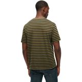 Superdry - Merchant Stripe Tee - T-shirt - Olijf Groen - Regular Fit