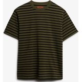 Superdry - Merchant Stripe Tee - T-shirt - Olijf Groen - Regular Fit